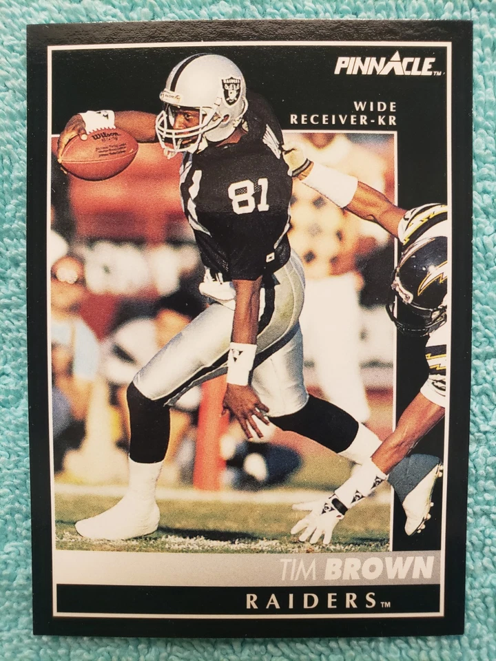 1992 PINNACLE TIM BROWN #67 LOS ANGELES RAIDERS  - Image 2 of 4