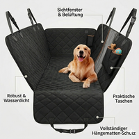 Hundedecke Auto RüCkbank Wasserdicht Schondecke Mit Seitenschutz & Sichtfenster