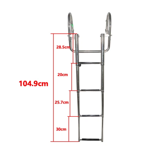 Boat Ladder 4 Step 316 Stainless Steel Telescoping Ladder Swim Step for Dock