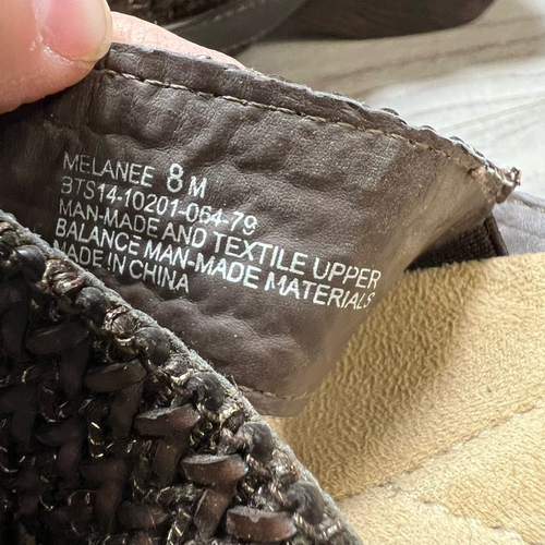 Wear. Ever. Melanee Thong Sandals Womens 8M Brown Braided Mid Heel Wedge Slip On - Picture 10 of 16
