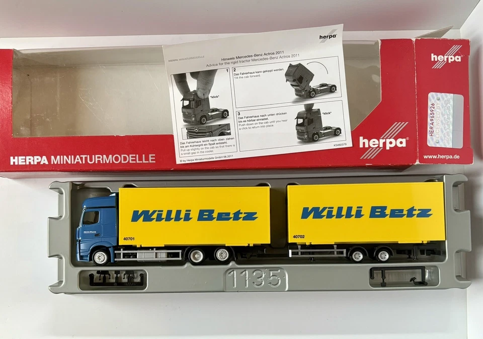 Herpa MB Actros Willi Betz - Immagine 2 di 2