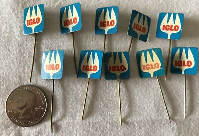 Lot of 10 IGLO Frozen Foods Holland Dutch VTG Stickpins Pin Pinback #37346