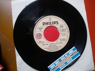 7'' PROMO+AUFKLEBER BARRY WHITE WHAT I'M GONNA DOI WITH YOU MERSIA AMAVA EX/EX+
