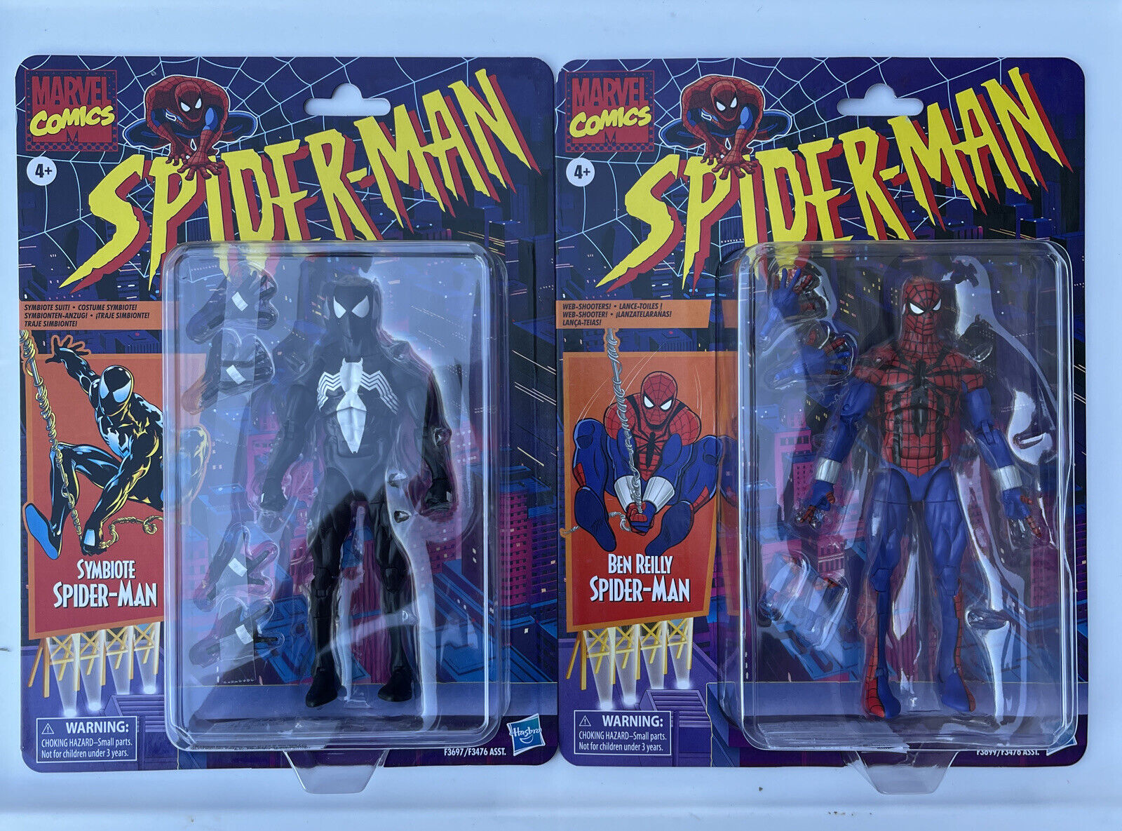 Hasbro Marvel Legends Retro Spider-Man Symbiote Ben Riley 6" Scale Action Figure