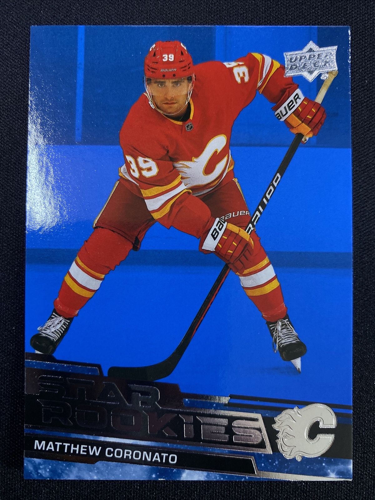2023-24 Upper Deck Hockey Star Rookies BLUE Matthew Coronato #11 Flames RC