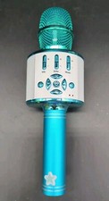 Bluetooth,speaker,lights Multifunction Karaoke Microphone Blue Tested Works