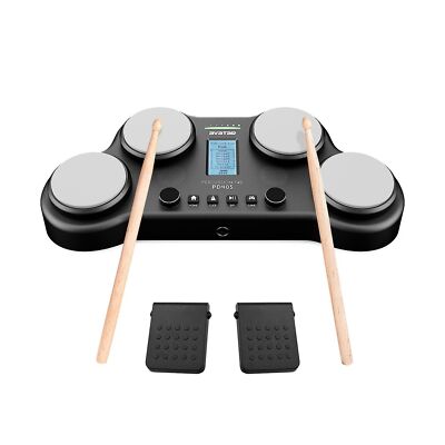 PD405 Tabletop Electric Drum Set, With 163 Percussion Sounds, 4 Velocity-Sens...