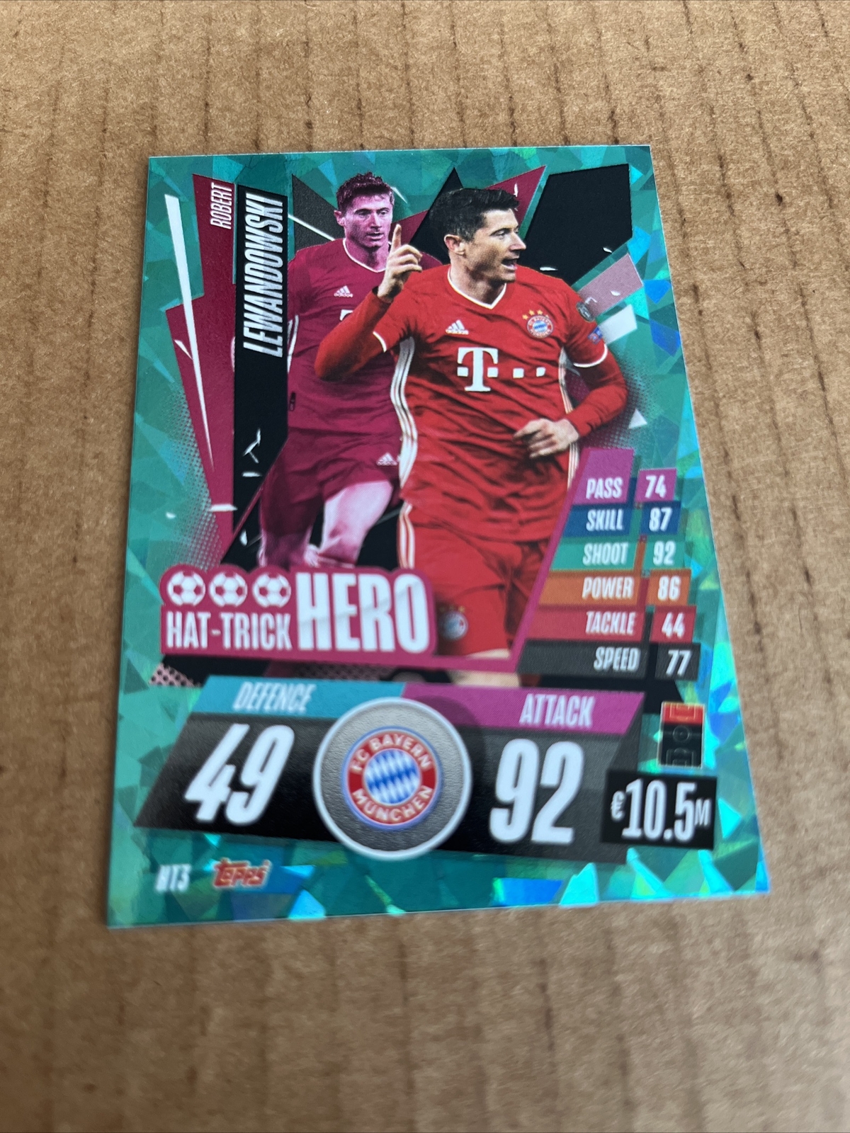 2020-21 Topps Match Attax UEFA Champions League #HT3 Robert Lewandowski (d8)