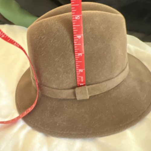 Makins New York Vintage Brown Hat Felt Velour 21 1/2 Inches - Picture 8 of 9