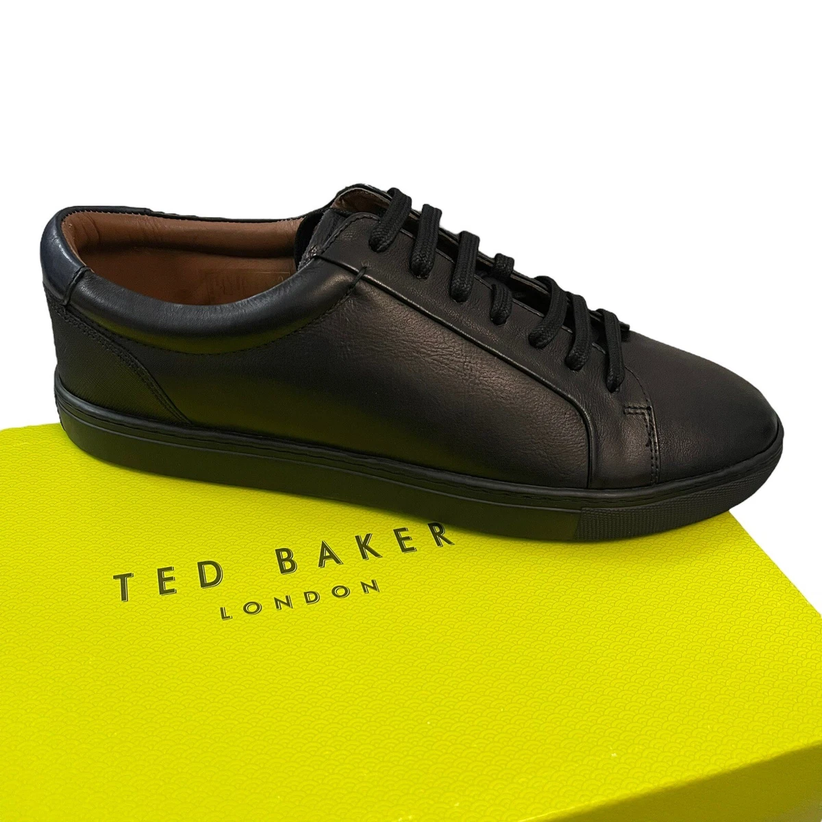 ted baker black leather trainers