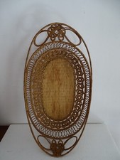 Corbeille , bannette en osier ancien , vannerie fin XIX ème . art populaire