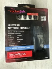 Rocketfish RF-NBAC 40W Universal AC Netbook Laptop Charger Power Adapter -4 Tips