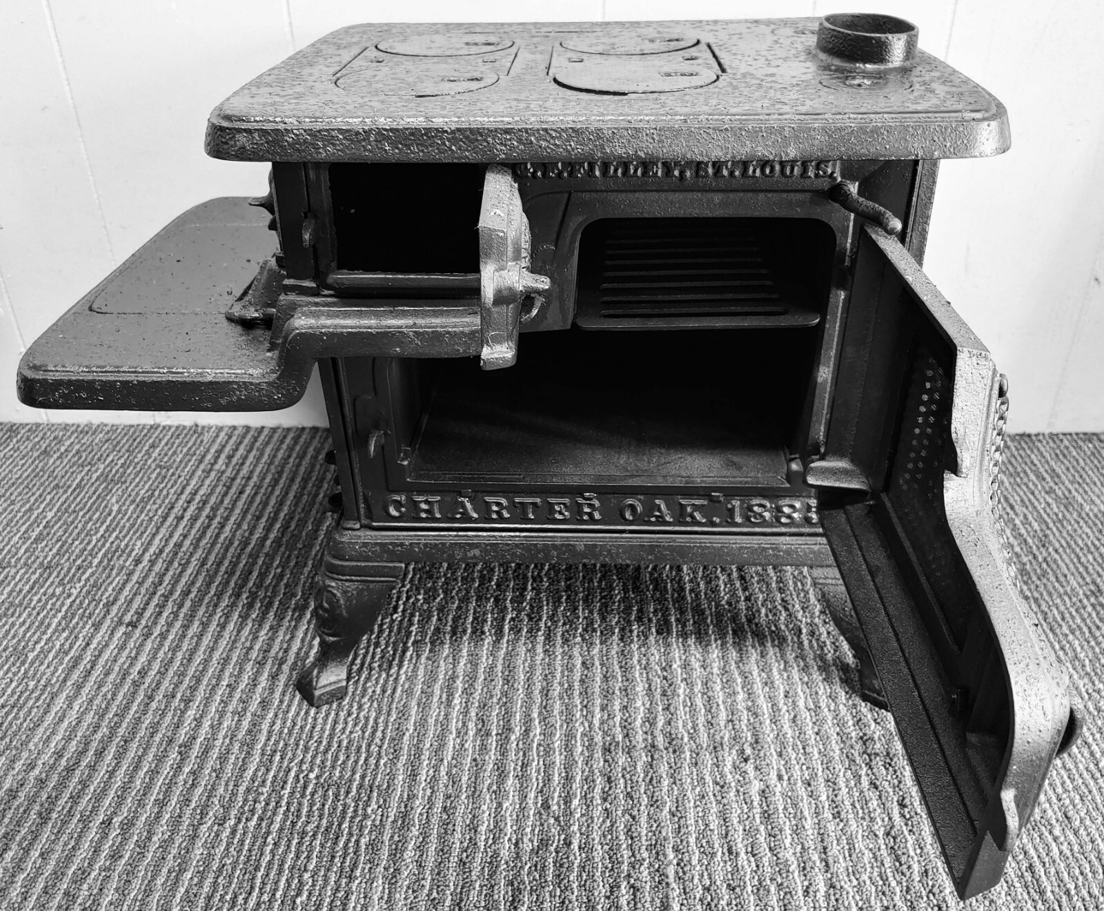 Rare Antique No. 103 Charter Oak 1885 Cast Iron Stove Tiny House Cabin Boat  USA | eBay