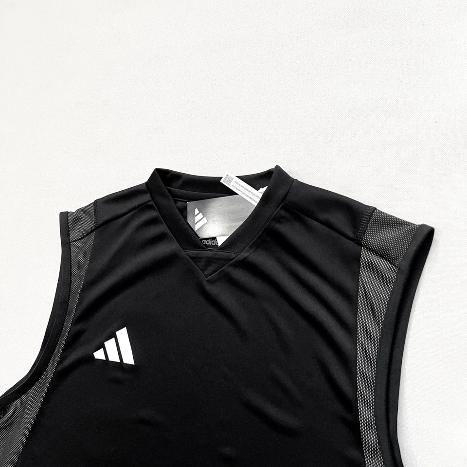 $50 NWT Men's ADIDAS Tiro 23 Black Sleeveless Training Jersey Tank Top Tee Shirt - Image 4 of 4
