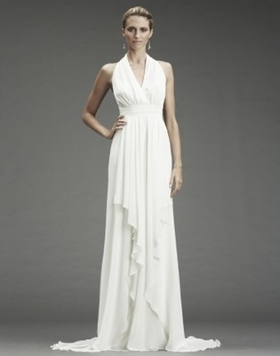 NICOLE MILLER GRECIAN INSPIRED HALTER BRIDAL WEDDING GOWN DRESS 6 $1100  FA0028 | eBay