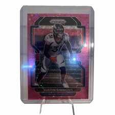 2021 Prizm Justin Simmons Denver Broncos Pink Fast Break /15