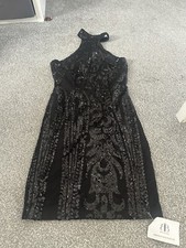 Black Sequin Party Dress