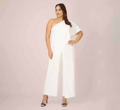 Adrianna Papell PLUS SIZE 20 FLUTTER ONE SHOULDER