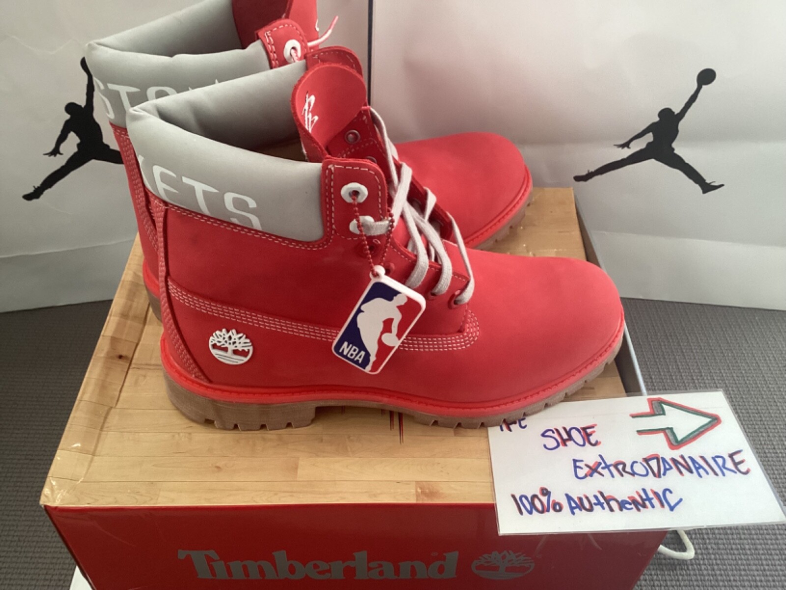 Timberland 6 Premium NBA Houston Rockets Boots Size 10 US image 3