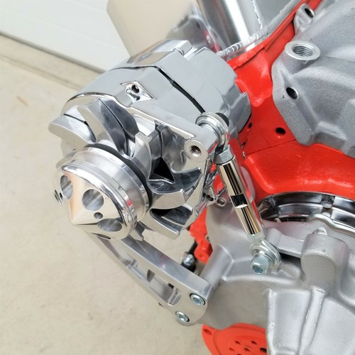 Big Block Chevy Polished Aluminum Alternator Bracket Long Water Pump