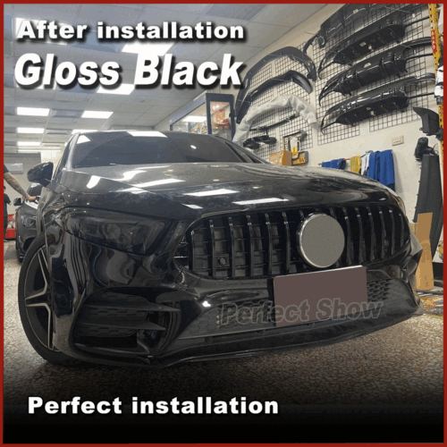 Griglia anteriore nera lucida griglia radiatore per Mercedes Benz W177 A250 A45AMG 2019-23 - Foto 3 di 13
