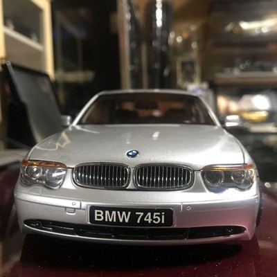 BMW 745i Custom 1/18 Diecast Model Silver with Box - New Condition