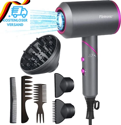 BESUCHE DEN FLINTRONIC-STORE Flintronic Haartrockner, Klappbar Faltbarer Professional Ionen Haartrockner,2000