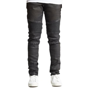 embellish biker denim