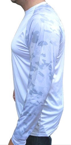 SLICKLINE Logo UPF 50+ UV Quick Dry Sublimated Cool Long Sleeve Fishing Shirt ! - Picture 5 of 7