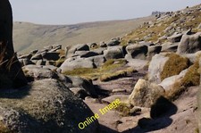 Photo 6x4 The Woolpacks, Kinder Scout Upper Booth Gritstone rock formatio c2014