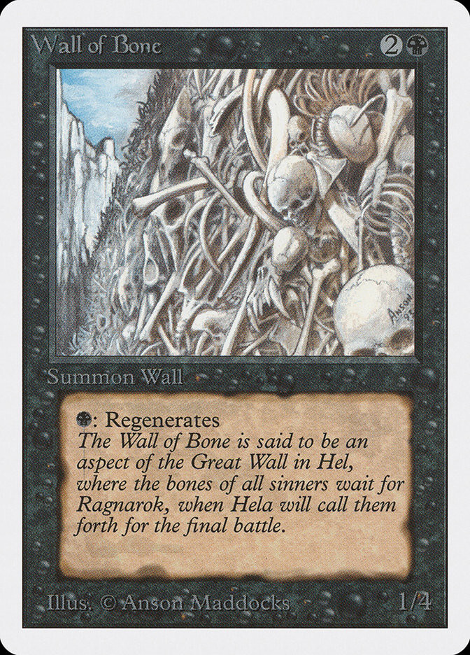 MTG Wall of Bone - Unlimited Edition #133