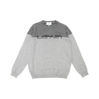 GRAUER PULLOVER MIT LOGO (GR.: 8A / 14A) ''LANVIN'' 4L9000 PAST SEASON (-50%)