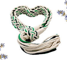 Gmwjinq Green Wedding Lasso Handfasting Cord for Wedding in Natural Cotton Lazos