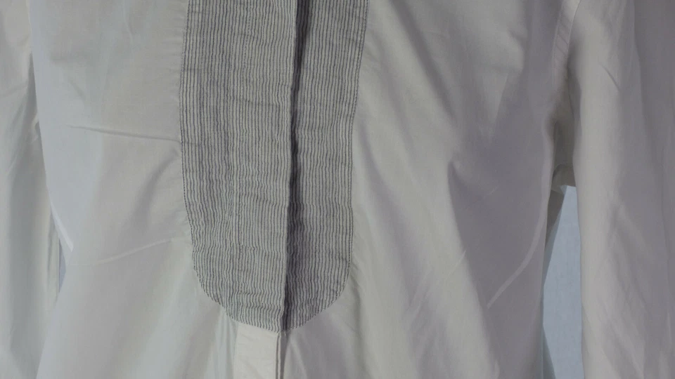 Рубашка Neil Barrett белая приталенная смокинг блузка с длинным рукавом умный размер S - Изображение 4 из 4