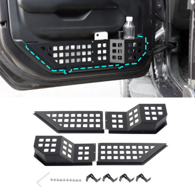 4X Staufach Metall für die vorderen Seitentüren des Jeep Wrangler JL JT 2018-24