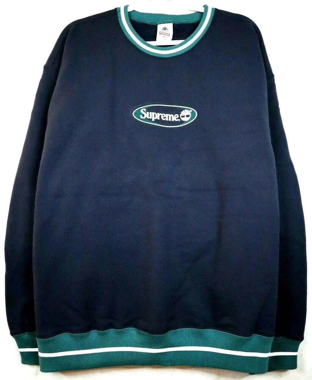 Pull à manches longues brodé Supreme X Timberland taille XL chemise AUTOCOLLANT L/S