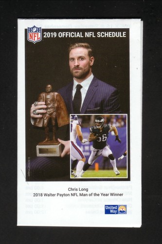 United Way--Chris Long--Philadelphia Eagles--2019 NFL Pocket Schedule