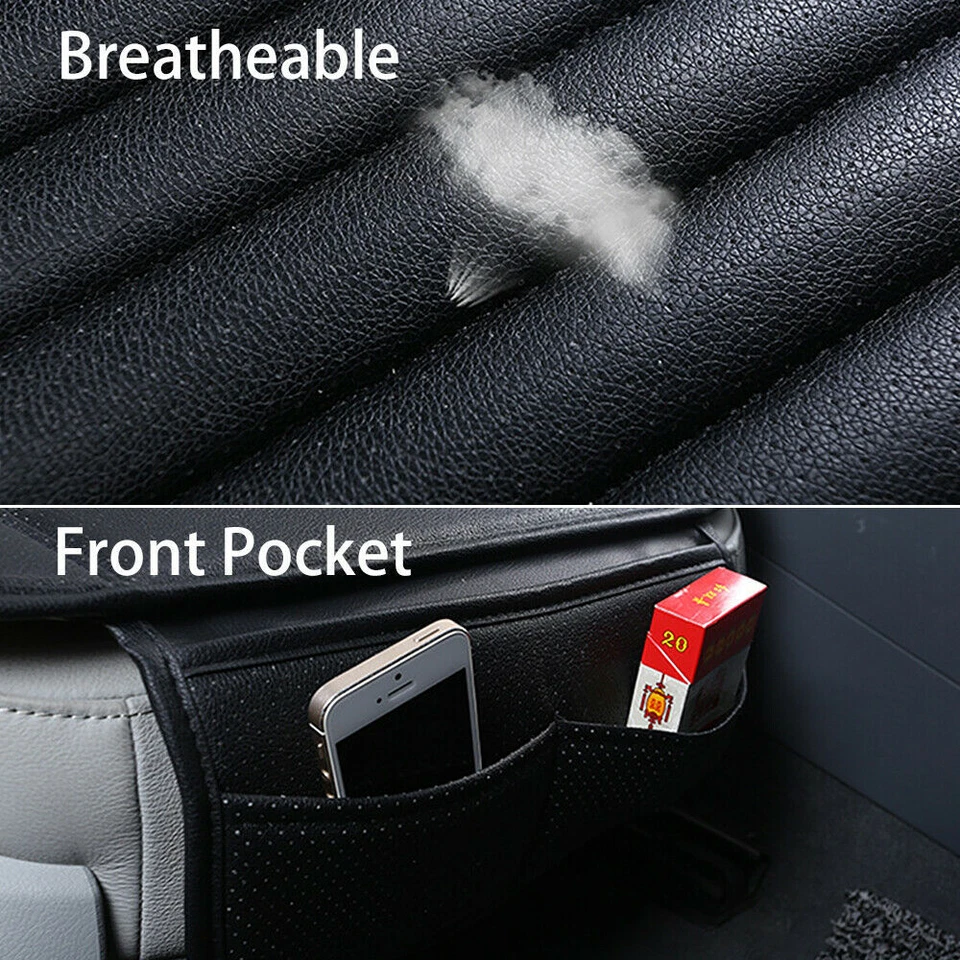 Luxury PU Leather Car Front Cover Cushion Seat Protector Full Surround Chair Pad Foto 4 de 4