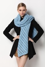 100% Handmade Knitted Acrylic Scarf for Winter Autumn Cold Weather Super Soft
