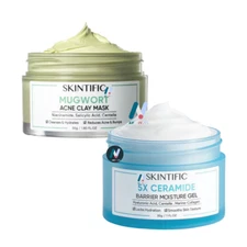 SKINTIFIC Cleansing Repair Set 5x Ceramide + Mugwort Clay Mask Anti-Aging Acne