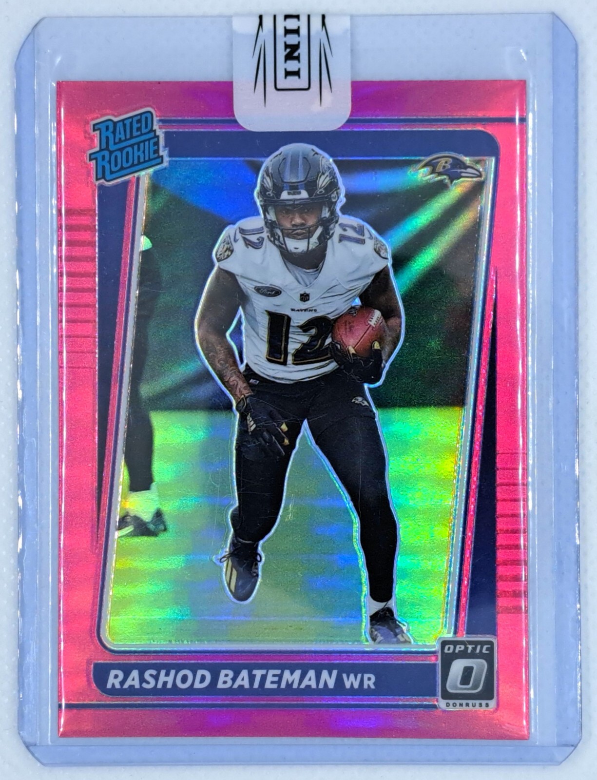 2021 Donruss Optic Rashod Bateman Pink Prizm Rated Rookie Ravens RC #210