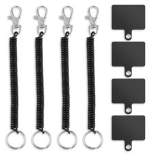 4 Sets Phone Lanyard Tether With Patch, Anti Theft Phone Strap Safety Retract...