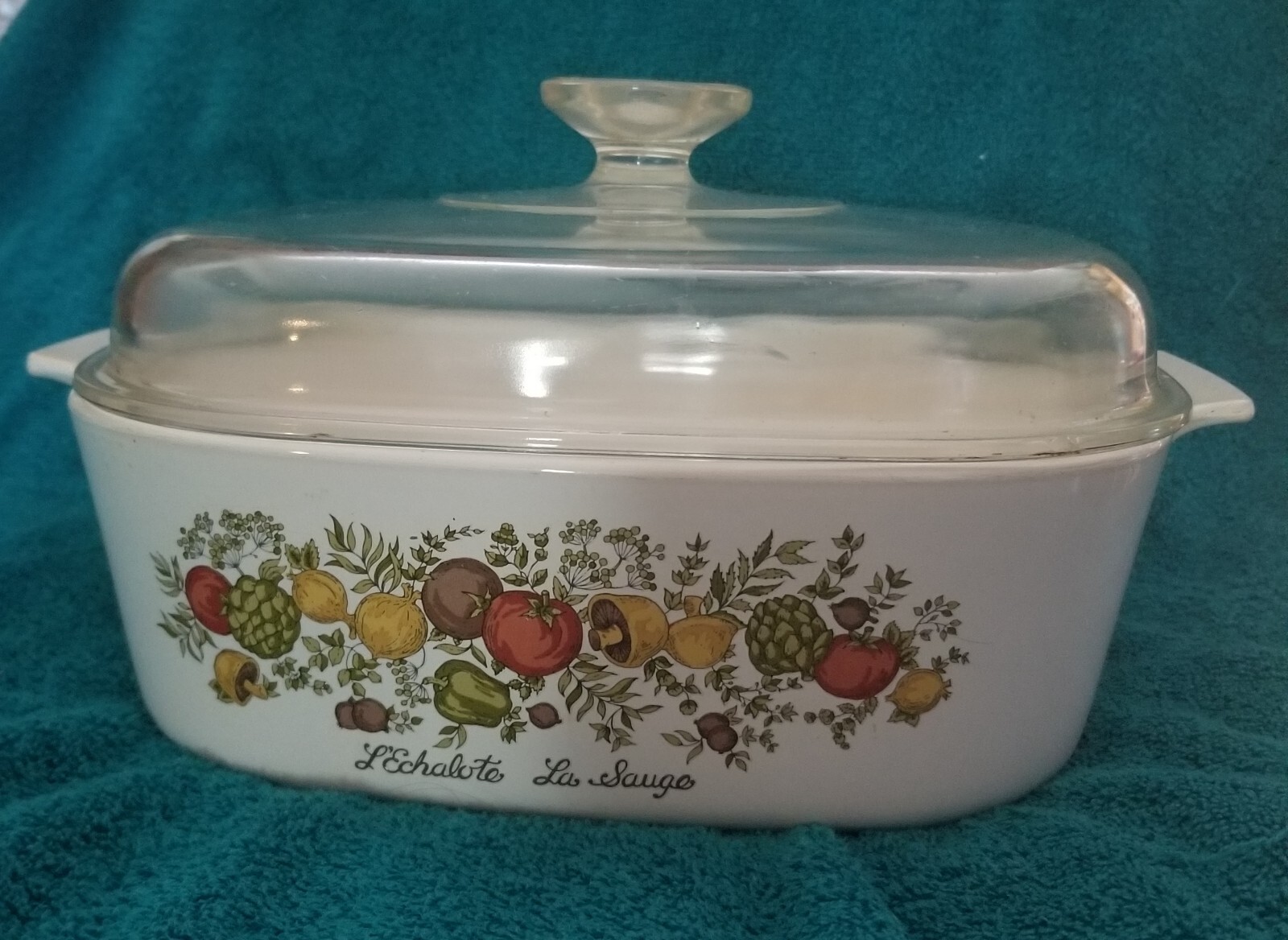 L'Echalote La Sauge Spice of Life 4 Qt Corning Ware A84B w/ Lid. eBay