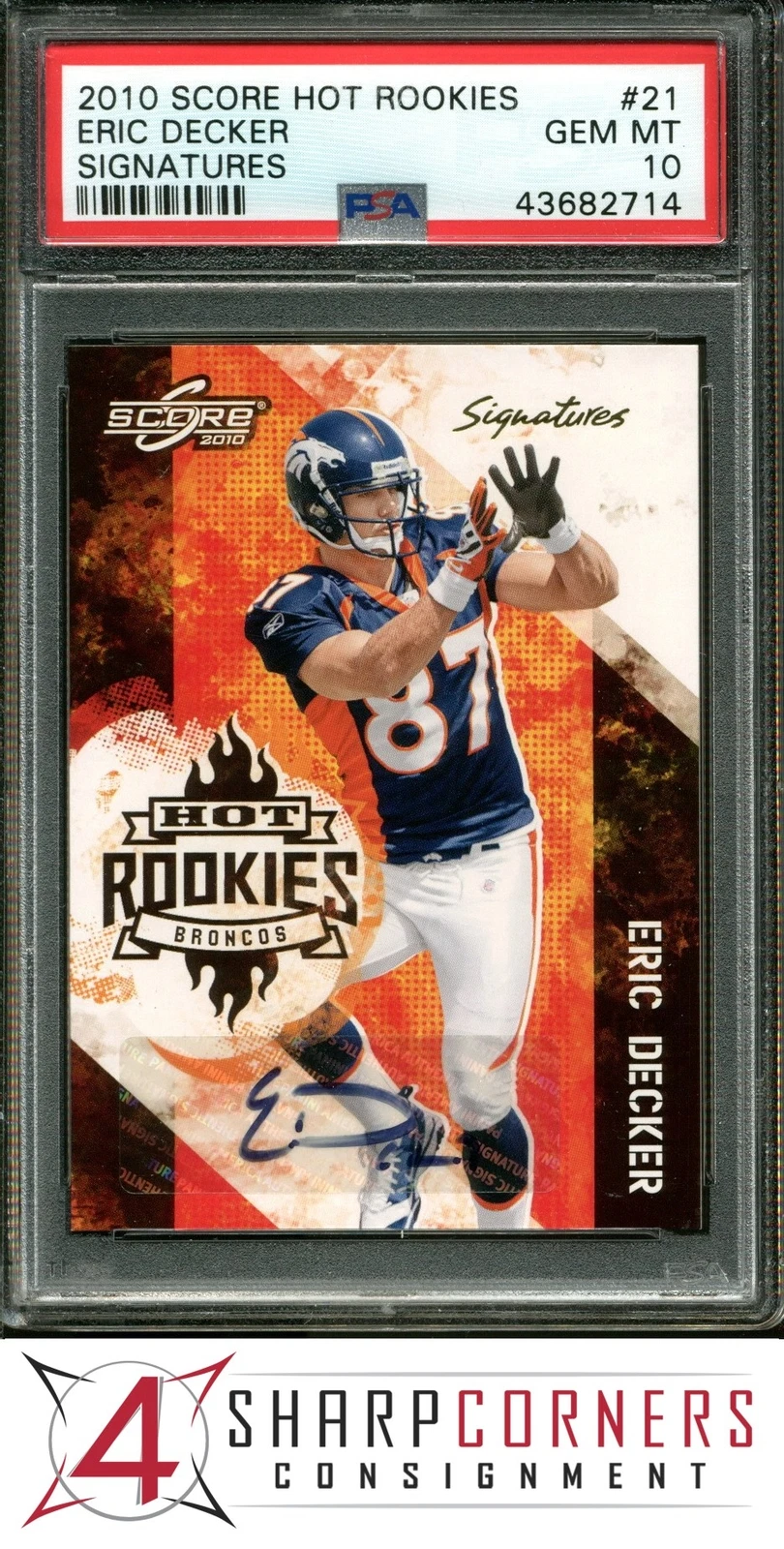 Eric Decker Score Hot Rookies #21 Signatures