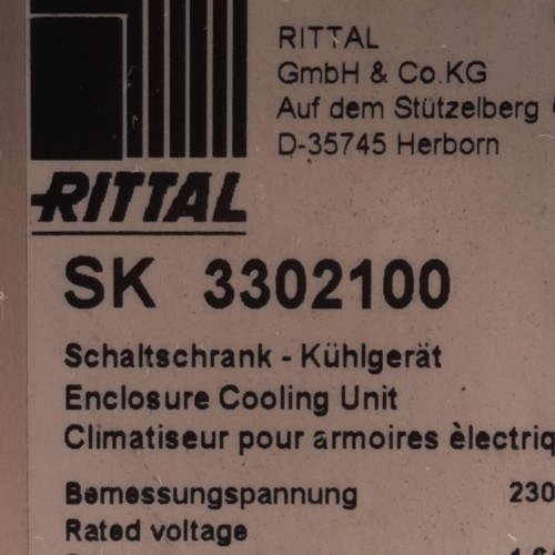 Rittal SK 3302100 TopTherm Wall-Mounted Enclosure Cooling Unit, 230VAC, 30-50°C - Picture 2 of 7