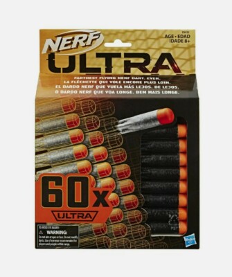 Nerf Ultra 60-Dart Refill Pack for Nerf Ultra Blasters, long distance darts