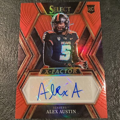 Alex Austin 2023 Select Draft Picks X-Factor Red RC Auto CS-AAU Beavers Patriots