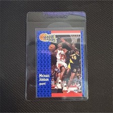 Fleer 1991-92 League Leaders Michael Jordan #220 Chicago Bulls Basketball Card