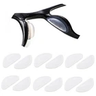 12 Pc Soft Nose Pad Stick On Silicon Anti Slip Eyeglasses Sunglasses Glass White