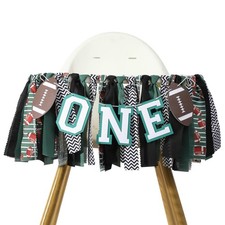 Football 1st Birthday High Chair Banner - Football One Birthday DecorationFir